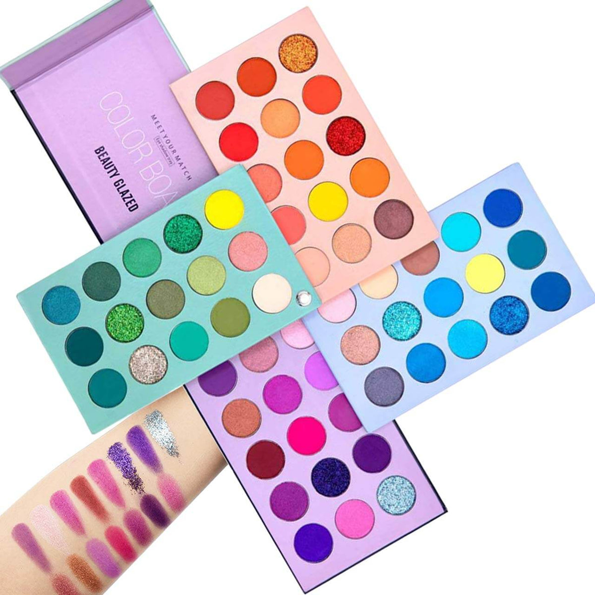 60 Colors Eyeshadow Palette, 4 in1 Color Board